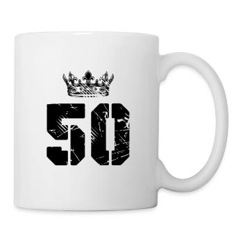 50 number crown - Mug - white - Right
