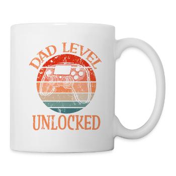 Dad Level Unlocked - Level up to Daddy - Mug - white - Right