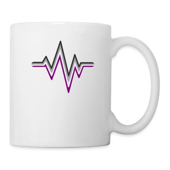 Asexual Heartbeat Ace Flag Colors Asexuality - Mug - white - Right