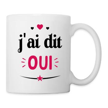 J'ai dit oui - Cadeau futur Mariés - Mug blanc - blanc - Droite