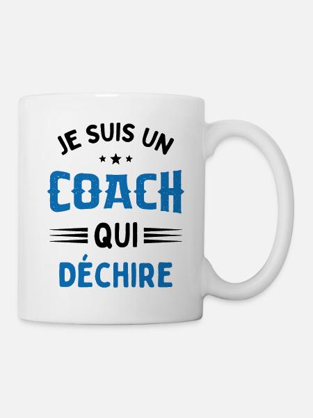 Je Suis Un Coach Qui Déchire Humour Cadeau - Mug blanc - blanc