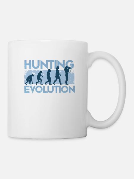 Jägerin Evolution - Tasse - Weiß