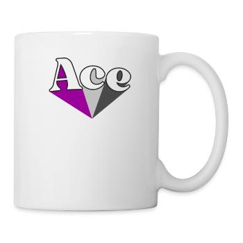 Retro Ace Pride Asexual Rainbow Ally LGBT - Mug - white - Right