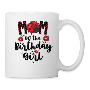 Mom Of The Birthday Girl Matching Family Ladybug - Mug - white - Right