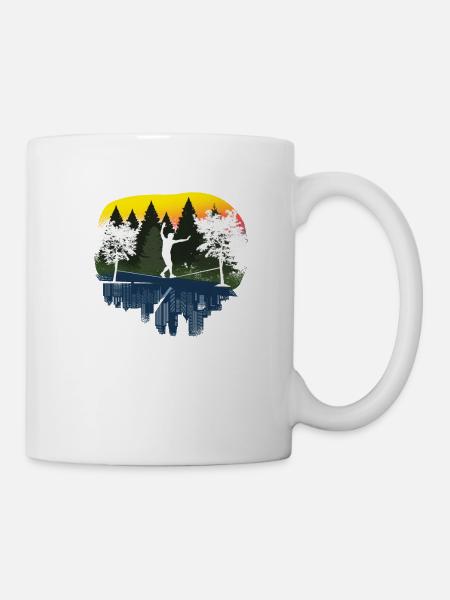 Slackline, Balance Sport - Mug blanc - blanc