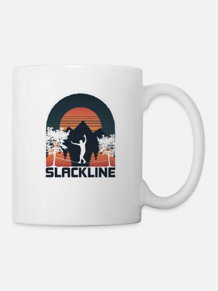 Slackline, Balance Sport - Mug blanc - blanc