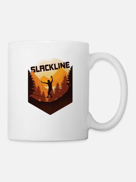 Slackline, Balance Sport - Mug blanc - blanc