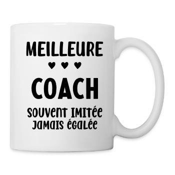 Femme Meilleure Coach Humour entraineuse Cadeau - Mug blanc - blanc - Droite