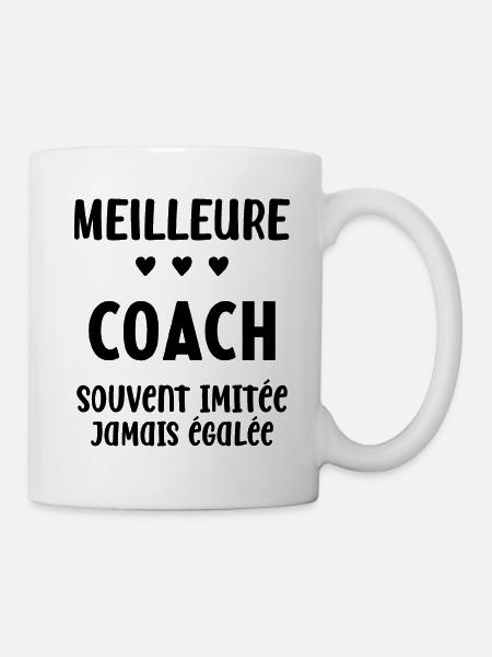 Femme Meilleure Coach Humour entraineuse Cadeau - Mug blanc - blanc