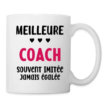 Femme Meilleure Coach Humour entraineuse Cadeau - Mug blanc - blanc - Droite