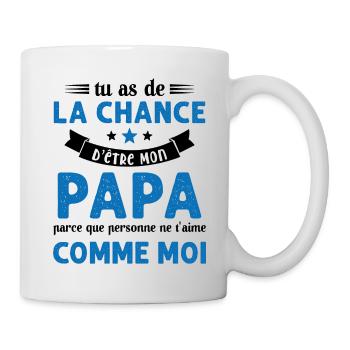 La chance d'être mon Papa Cadeau Humour Futur père - Mug blanc - blanc - Droite