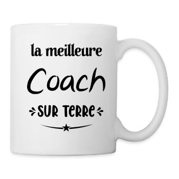 La Meilleure Coach Sur Terre Humour Entraîneuse - Mug blanc - blanc - Droite