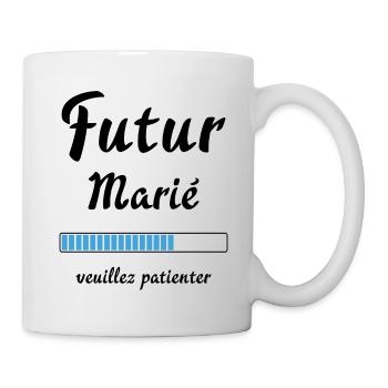 Futur marié veuillez patienter Humour mariage - Mug blanc - blanc - Droite