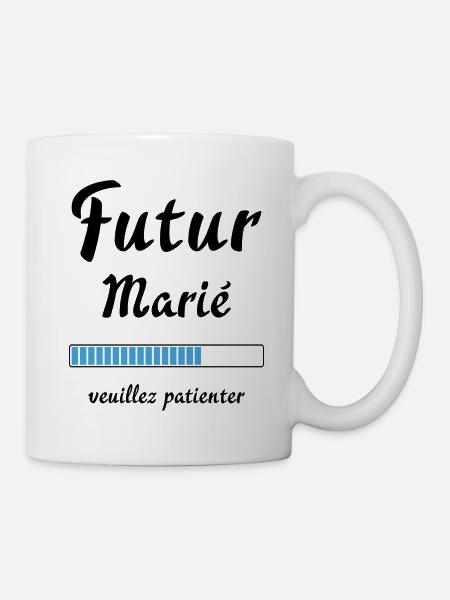 Futur marié veuillez patienter Humour mariage - Mug blanc - blanc