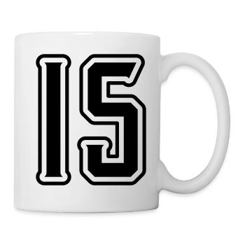 Symbole de 15 chiffres - Mug blanc - blanc - Droite