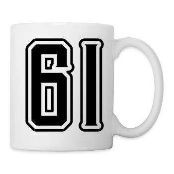 Symbole numérique 61 - Mug blanc - blanc - Droite