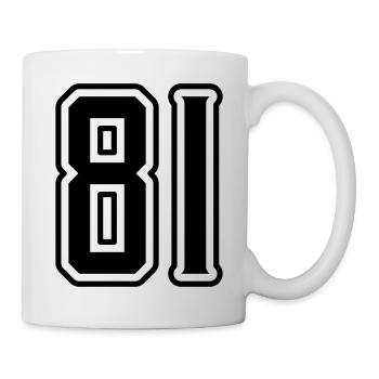 81 number symbol - Mug - white - Right