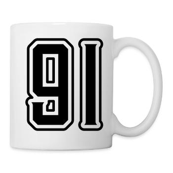 Symbole numérique 91 - Mug blanc - blanc - Droite