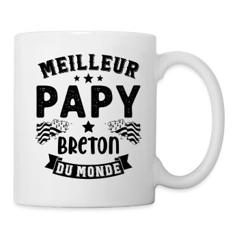 Meilleur Papy Breton du Monde - Mug blanc - blanc - Droite
