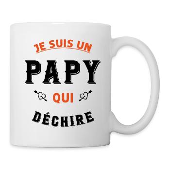 Je suis un papy qui déchire - Mug blanc - blanc - Droite