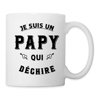 Je suis un papy qui déchire - Mug blanc - blanc - Droite