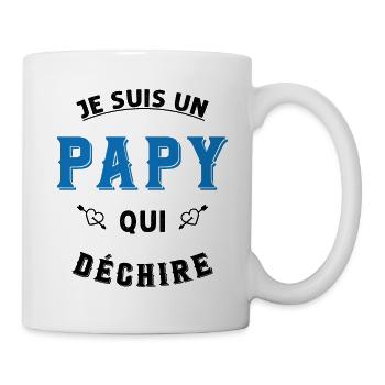 Je suis un papy qui déchire - Mug blanc - blanc - Droite