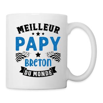 Meilleur Papy Breton du Monde - Mug blanc - blanc - Droite