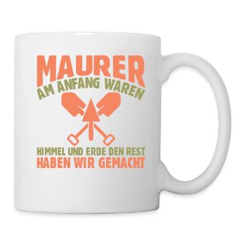 Maurer Lustige Sprüche - Tasse - Weiß - Rechts
