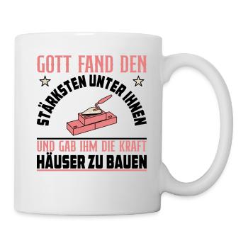 Maurer Lustige Sprüche - Tasse - Weiß - Rechts
