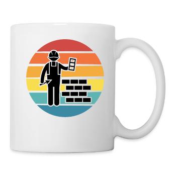 Maurer Retro - Tasse - Weiß - Rechts