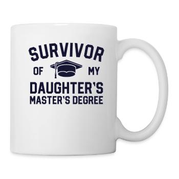 Survivant de mes filles Maîtrise - Mug blanc - blanc - Droite