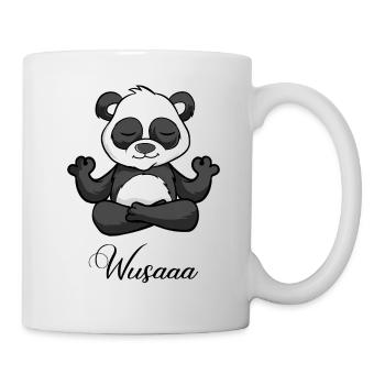 Auszeit Durchatmen Wusaaa Panda - Tasse - Weiß - Rechts