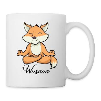 Auszeit Durchatmen Wusaaa Fuchs - Tasse - Weiß - Rechts