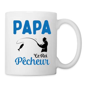 Cadeau Papa Pêcheur Roi de Pêche - Mug blanc - blanc - Droite