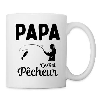 Cadeau Papa Pêcheur Roi de Pêche - Mug blanc - blanc - Droite