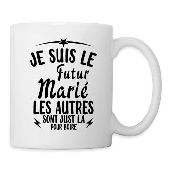 Cadeau de célibataire pour un futur marié - Mug blanc - blanc - Droite