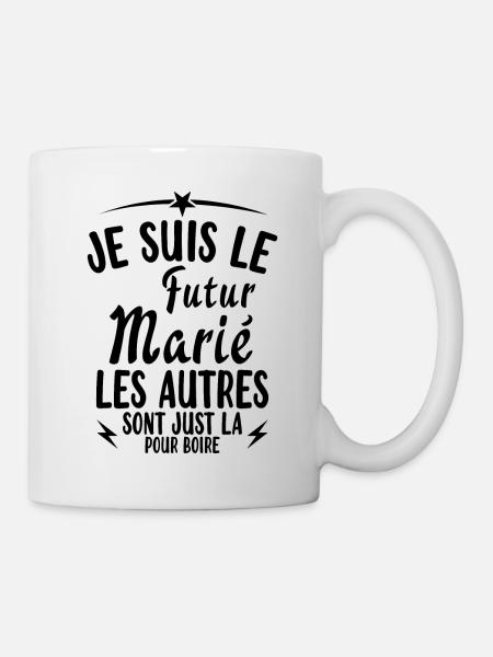 Cadeau de célibataire pour un futur marié - Mug blanc - blanc