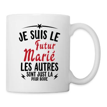 Cadeau de célibataire pour un futur marié - Mug blanc - blanc - Droite