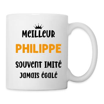 Homme humour prénom super meilleur philippe - Mug blanc - blanc - Droite