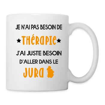 Pas de Thérapie souvenir du Jura - Mug blanc - blanc - Droite