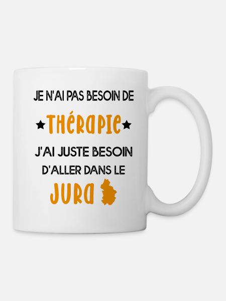 Pas de Thérapie souvenir du Jura - Mug blanc - blanc