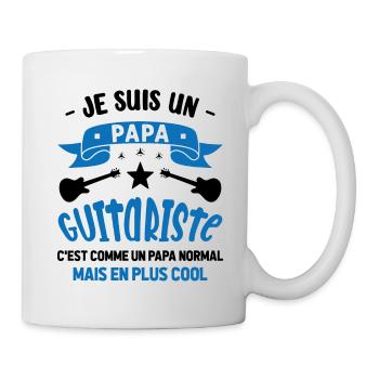 Papa Guitariste Idée Originale Fêtes des Pères - Mug blanc - blanc - Droite