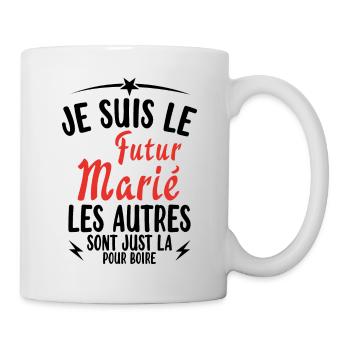 Cadeau de célibataire pour un futur marié - Mug blanc - blanc - Droite