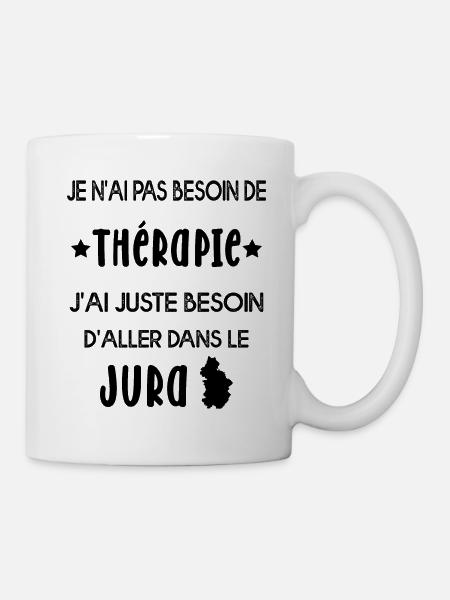 Pas de Thérapie souvenir du Jura - Mug blanc - blanc