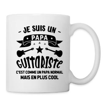 Papa Guitariste Idée Originale Fêtes des Pères - Mug blanc - blanc - Droite