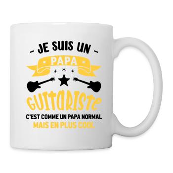 Papa Guitariste Idée Originale Fêtes des Pères - Mug blanc - blanc - Droite