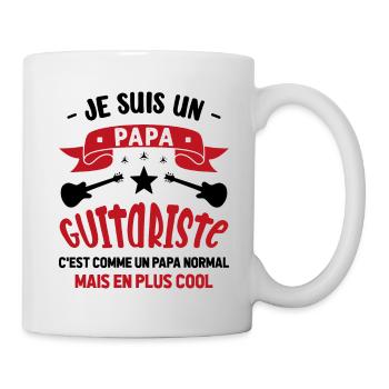 Papa Guitariste Idée Originale Fêtes des Pères - Mug blanc - blanc - Droite