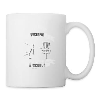 Brauche keine Therapie, ich muss Discgolf spielen - Tasse - Weiß - Rechts