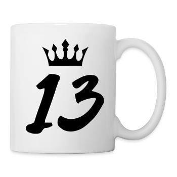 13 Zahl Krone - Tasse - Weiß - Rechts