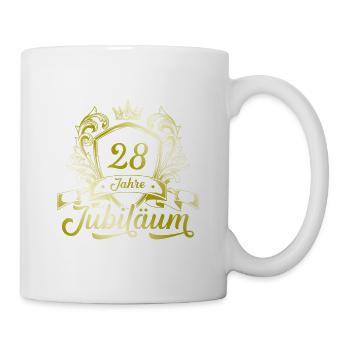 28 Zahl Kranz - Tasse - Weiß - Rechts